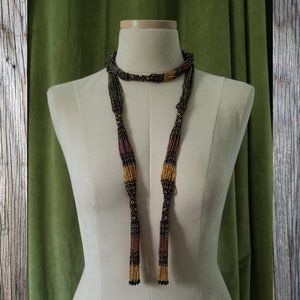 Long Beaded Necklace Lariat Belt